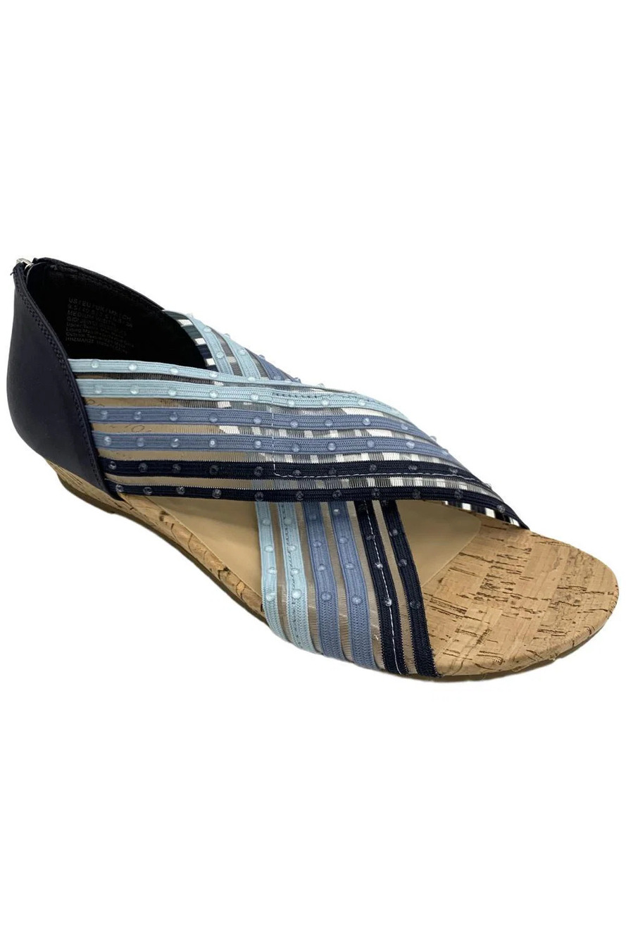 Kenneth Cole Reaction Women's Gigi Jeweled Stretch Sandal Multi Blue - Wide